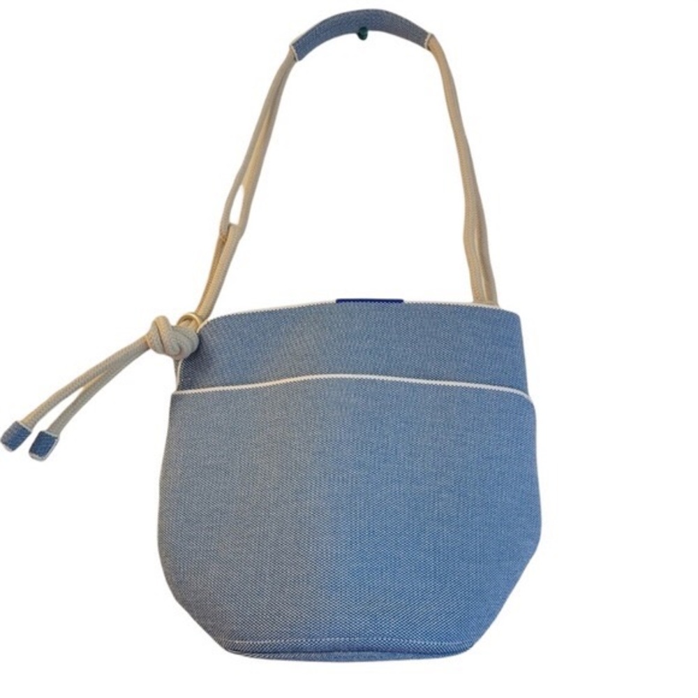 Rothy's The Pail Drawstring Bag in Indigo Cloud - Picture 2 of 10